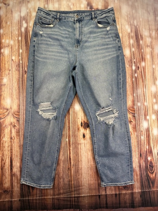 American Eagle Outfitters Denim - American Eagle Curvy Mom Distressed Women's Jeans - Blue Size 16